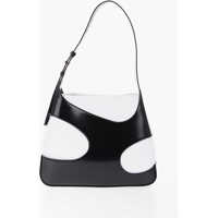 Genti de umar Two-Tone Patent Leather And Canvas Shoulder Bag Femei