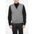 CORNELIANI V Neck Jacquard Virgin Wool Vest Gray
