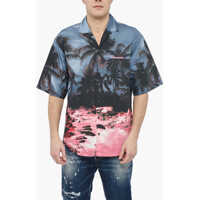 Camasi casual Sunrise Bowling Shirt With All Over Graphic Print Barbati
