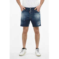 Pantaloni scurti Distressed Denim Commando Shorts With Dark Wash Barbati