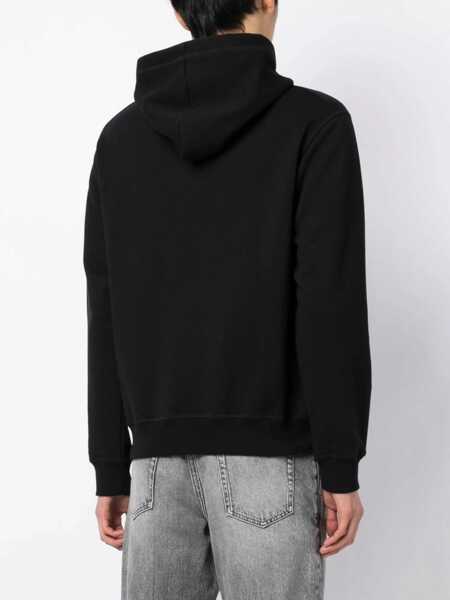 Bluze de trening DSQUARED2 Brushed Cotton Leaf Hoodie Black Barbati (BM 12355278) 4