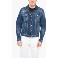 Geci de blugi Distressed Denim Dan Jacket With Crystals Barbati