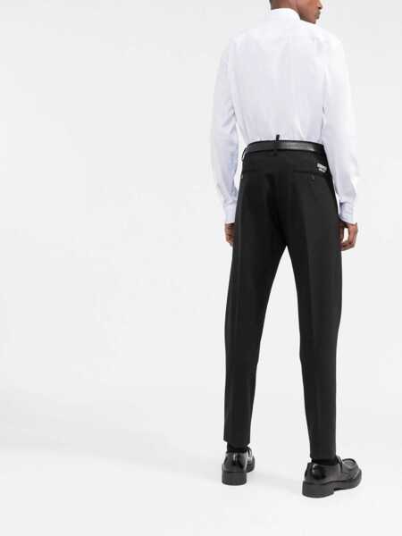 Camasi casual DSQUARED2 Relaxed Fit Shirt With Logo Print White Barbati (BM 12355350) 4