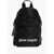 Palm Angels Solid Color Backpack With Lettering Print Black