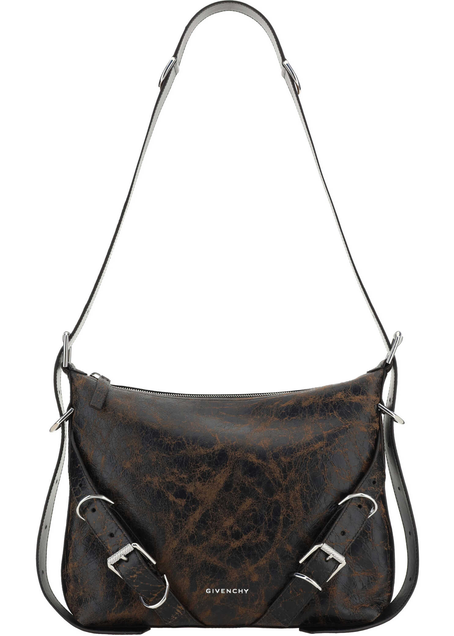 Givenchy Voyou Shoulder Bag BLACK/BROWN MUD