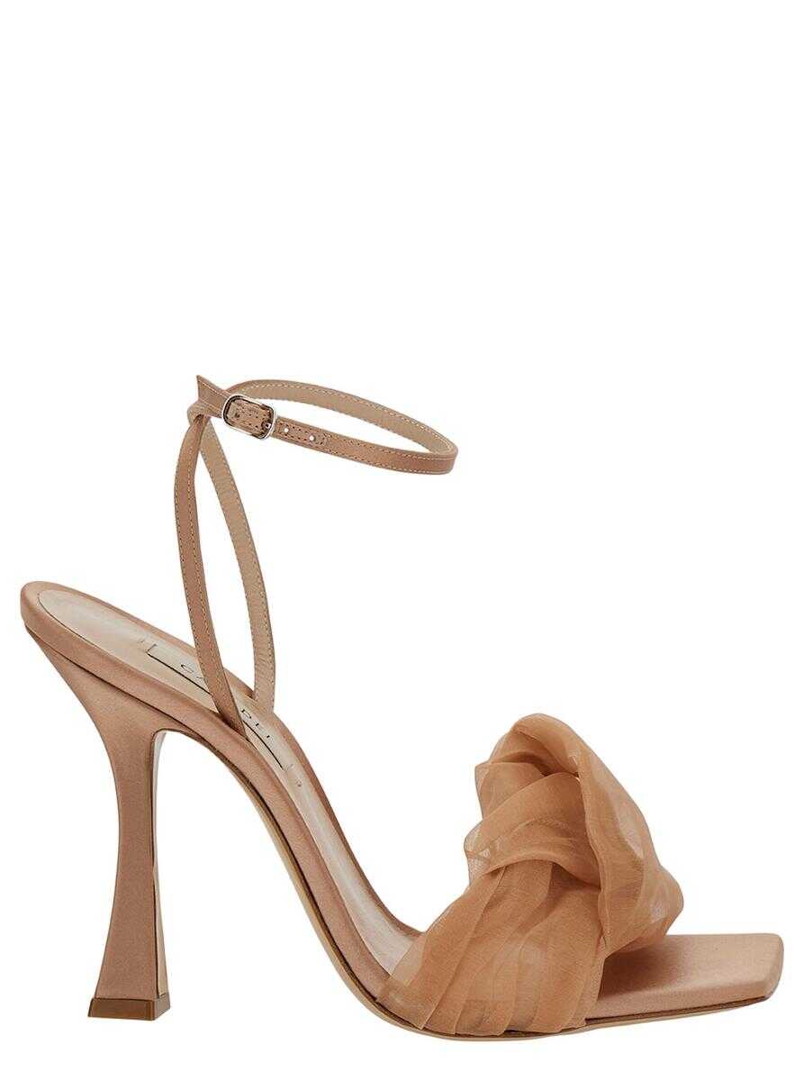 Casadei \'Geraldine Helen\' Pink Sandals with Bow Detail in Satin Woman PINK