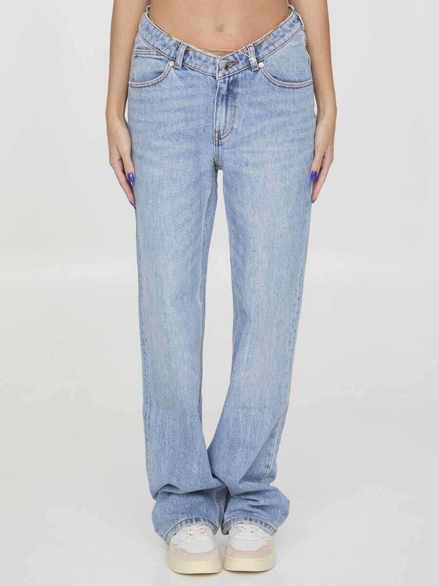 Alexander Wang Denim jeans with nameplate BLUE