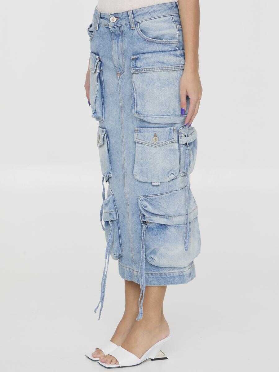 Fuste THE ATTICO Cargo Midi Skirt BLUE Femei (BM 12356946) 2