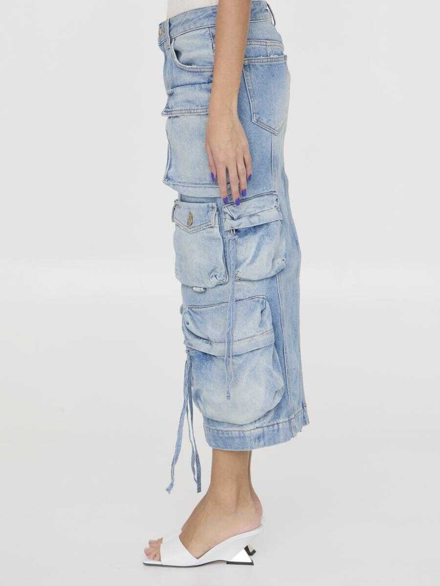 Fuste THE ATTICO Cargo Midi Skirt BLUE Femei (BM 12356946) 3