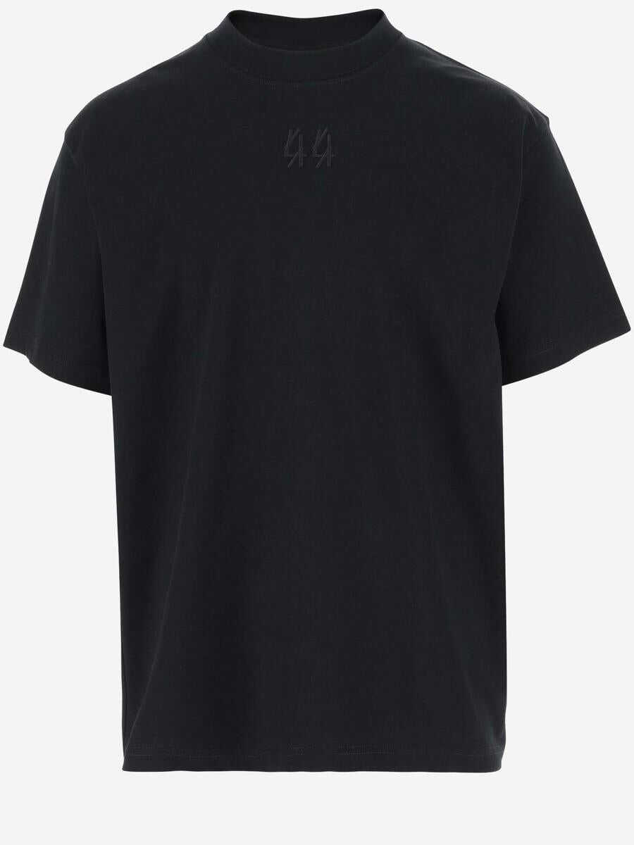 M44 LABEL GROUP M44 LABEL GROUP COTTON T-SHIRT WITH LOGO NERO