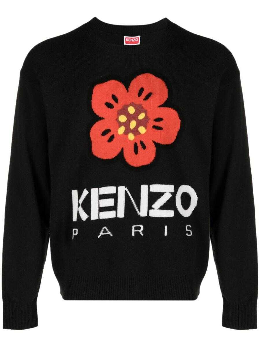 Kenzo KENZO Boke Flower wool jumper BLACK