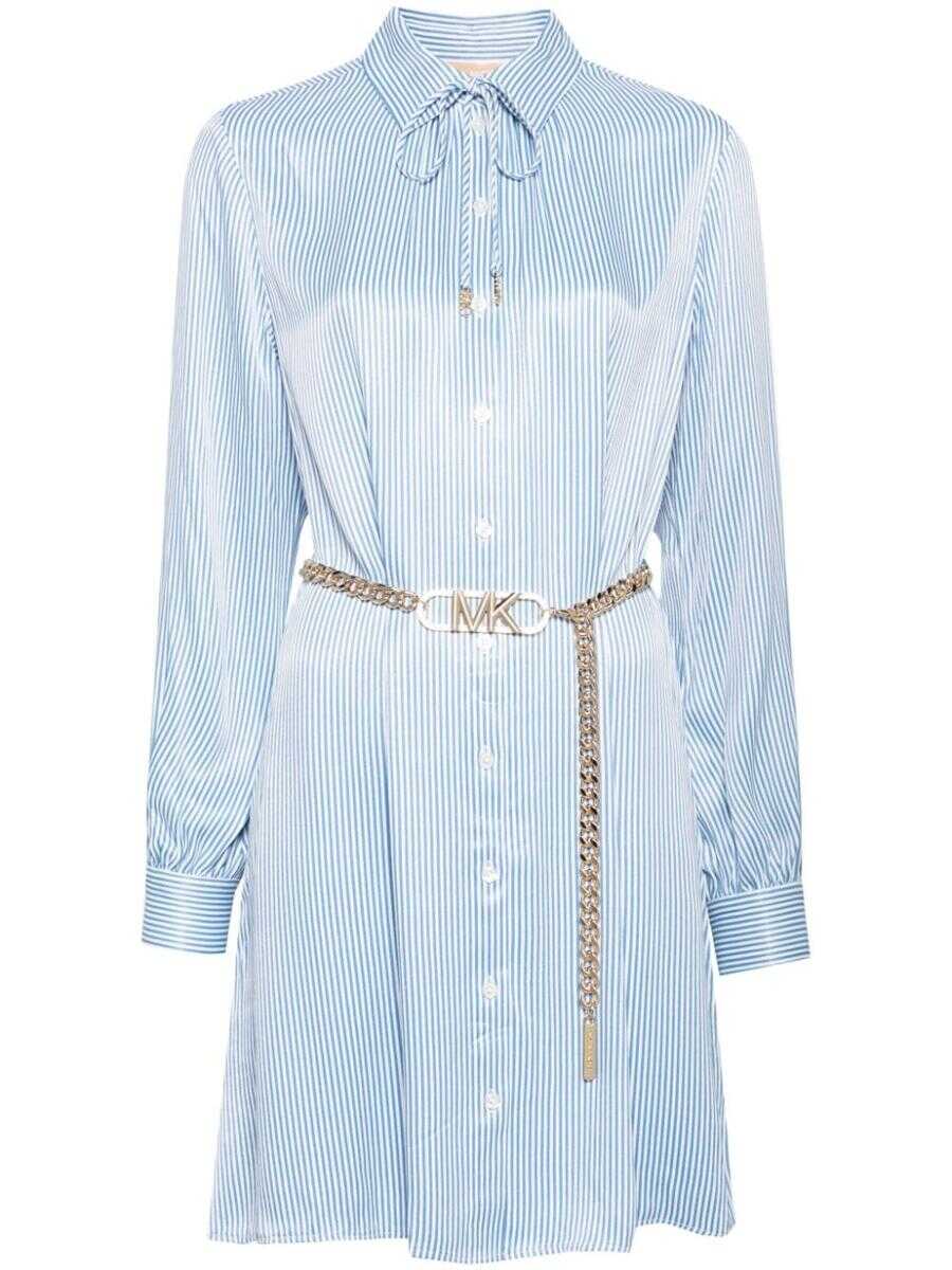Michael Kors MICHAEL MICHAEL KORS Chain short shirtdress CLEAR BLUE