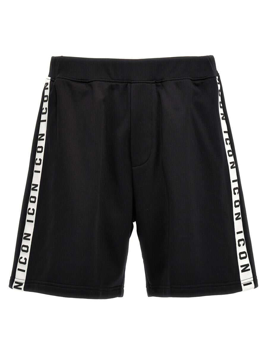 DSQUARED2 DSQUARED2 Logo band bermuda shorts WHITE/BLACK