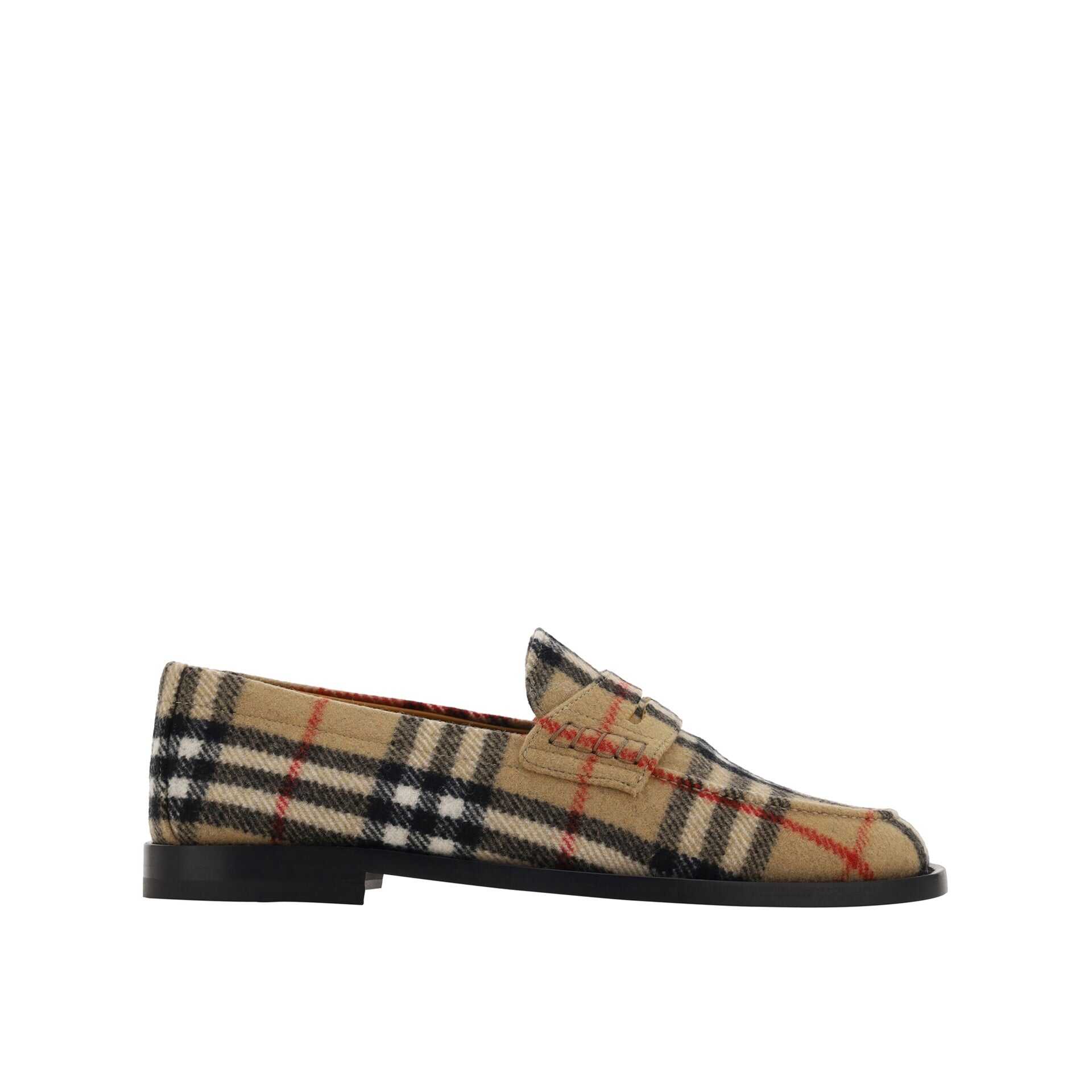 Burberry Burberry Hackney Wool Loafers Beige