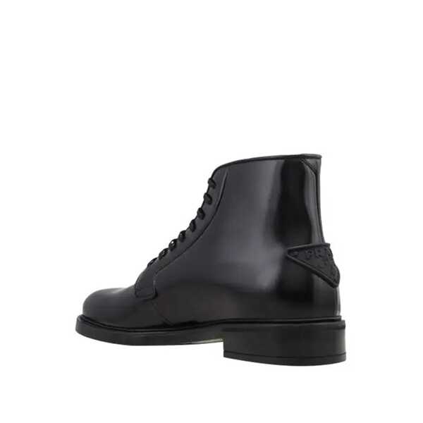 Bocanci casual Prada Prada Leather Lace-Up Boots Black Barbati (BM 12361548) 3