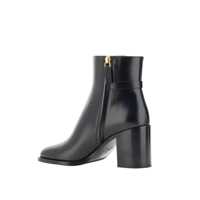 Bocanci Valentino Garavani Dama - Bocanci Valentino Garavani Valentino Garavani VLogo Leather Ankle Boots Black Femei (BM 12361566) - B-mall.ro