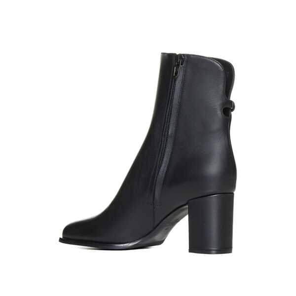 Bocanci Valentino Garavani Valentino Garavani VLogo Signature Leather Boots Black Femei (BM 12361569) 3
