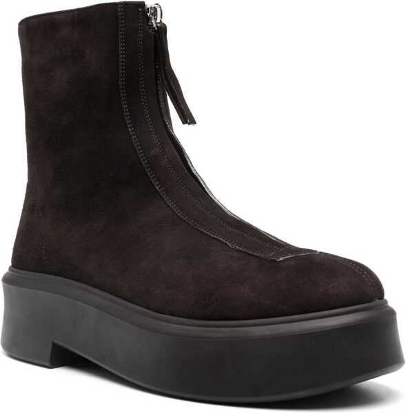 Botine THE ROW Leather Boots DARK BROWN Femei (BM 12361815) 2