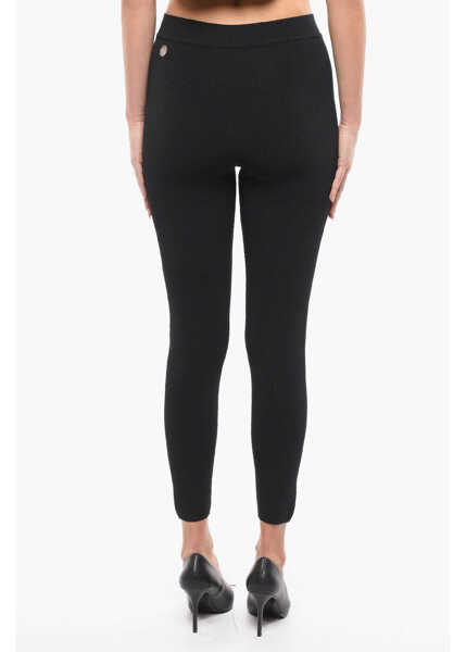 Colanti Philipp Plein Couture Lace-Up Detail String Leggings Black Femei (BM 12362424) 2