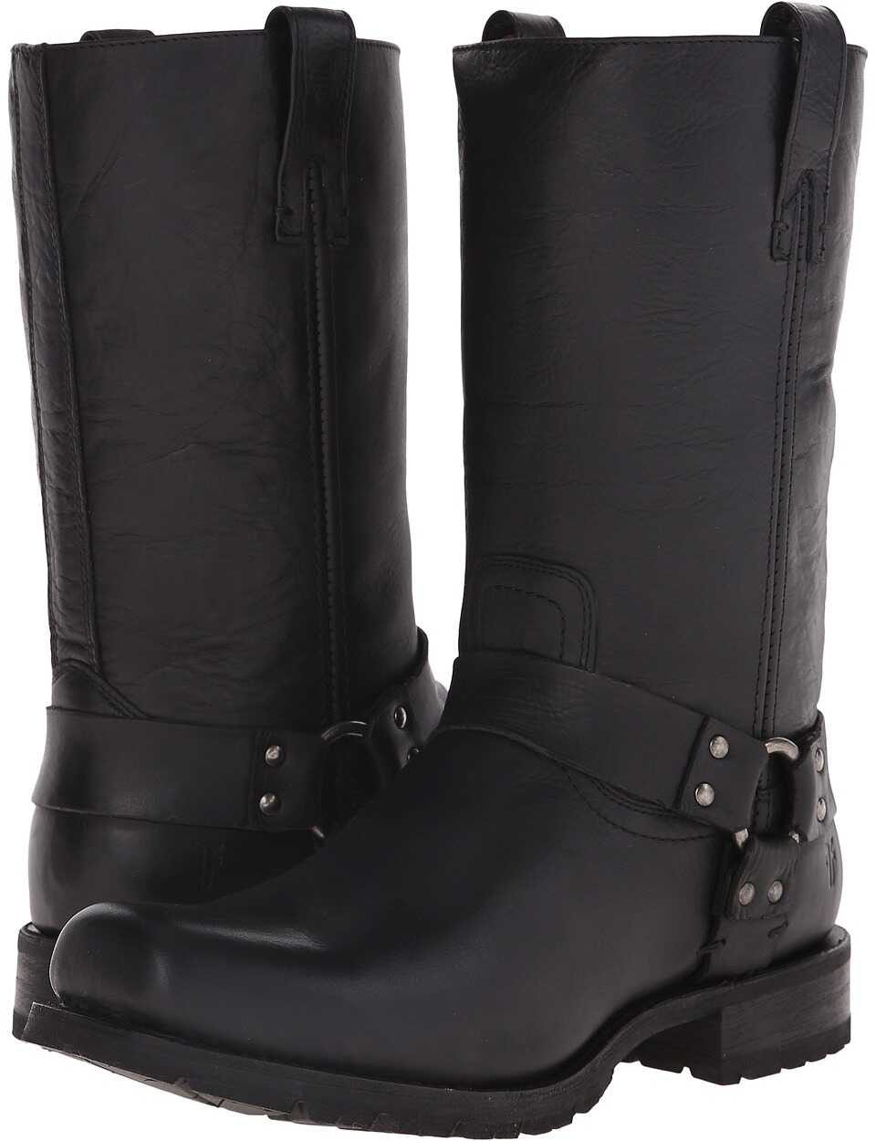 Gheata Frye Heath Studded Harness Black Vintage Leather
