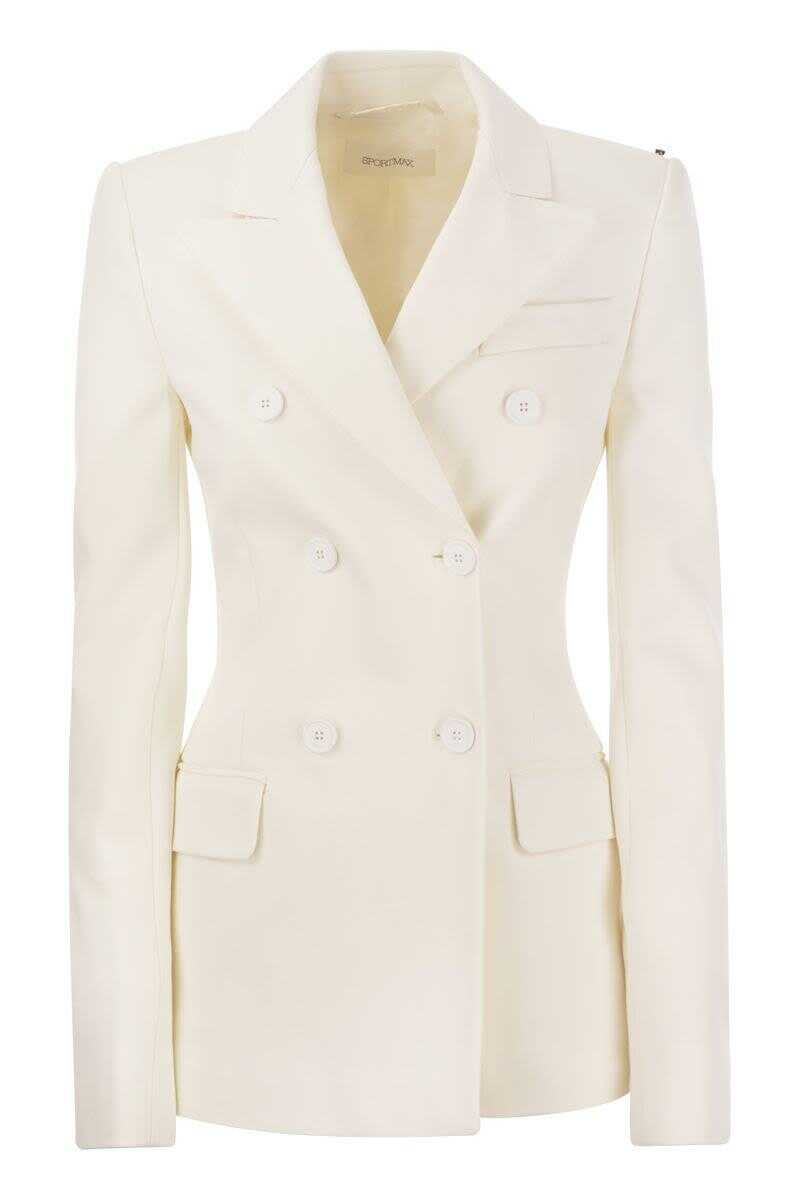 SPORTMAX SPORTMAX SESTRI - Double-breasted fitted jacket WHITE