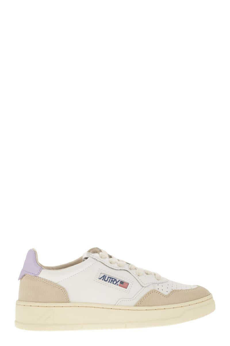 AUTRY AUTRY MEDALIST LOW - Leather Sneakers WHITE/LILAC