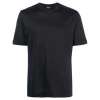 Tricouri Zegna Cotton And Silk Crew-Neck T-Shirt Barbati