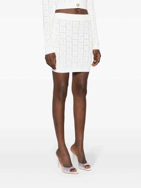 Fuste Balmain Balmain Skirts WHITE Femei (BM 12365598) 3