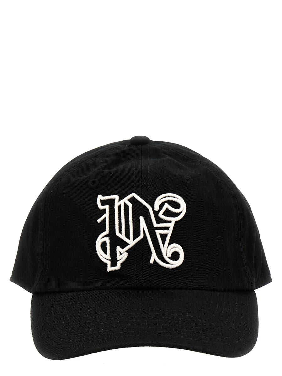 Palm Angels PALM ANGELS \'Monogram\' cap WHITE/BLACK