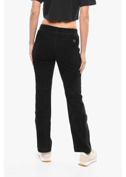 Pantaloni de trening Philipp Plein Suede Too Good Sweatpants With Crystals Black Femei (BM 12367563) 2