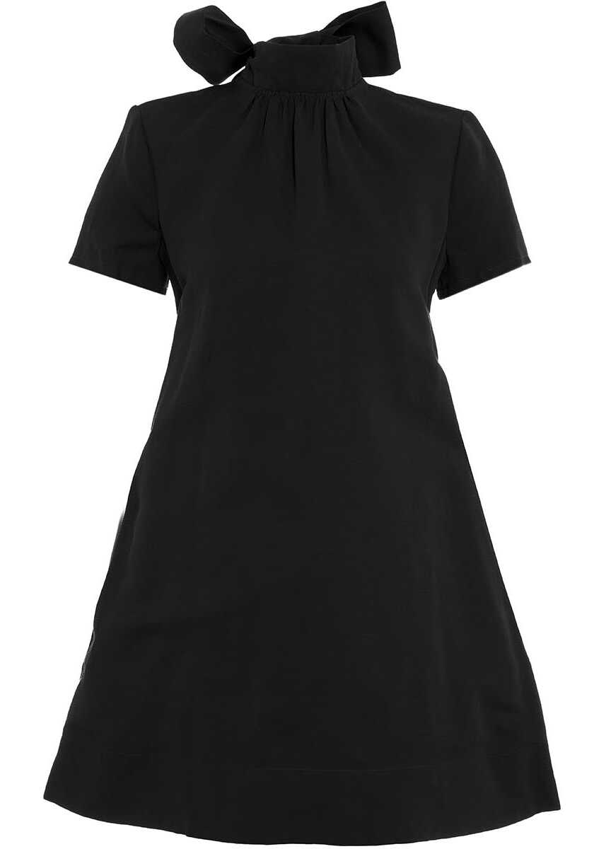 STAUD Mini bow dress "Ilana" Black