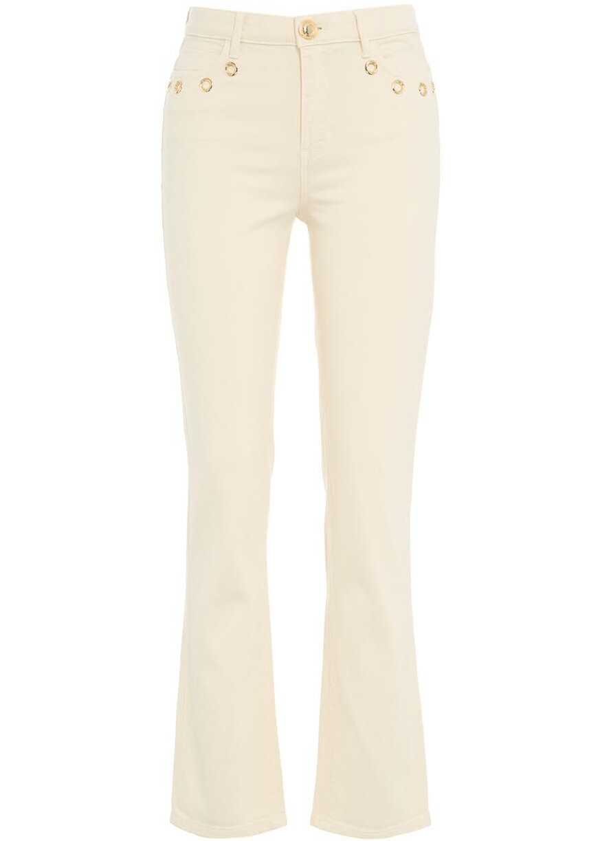 Guess by Marciano Straight fit jeans with grommets Beige