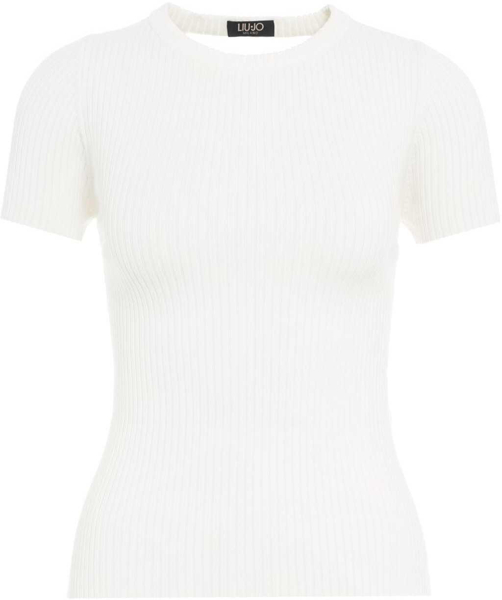 Liu Jo Ribbed knit T-shirt White