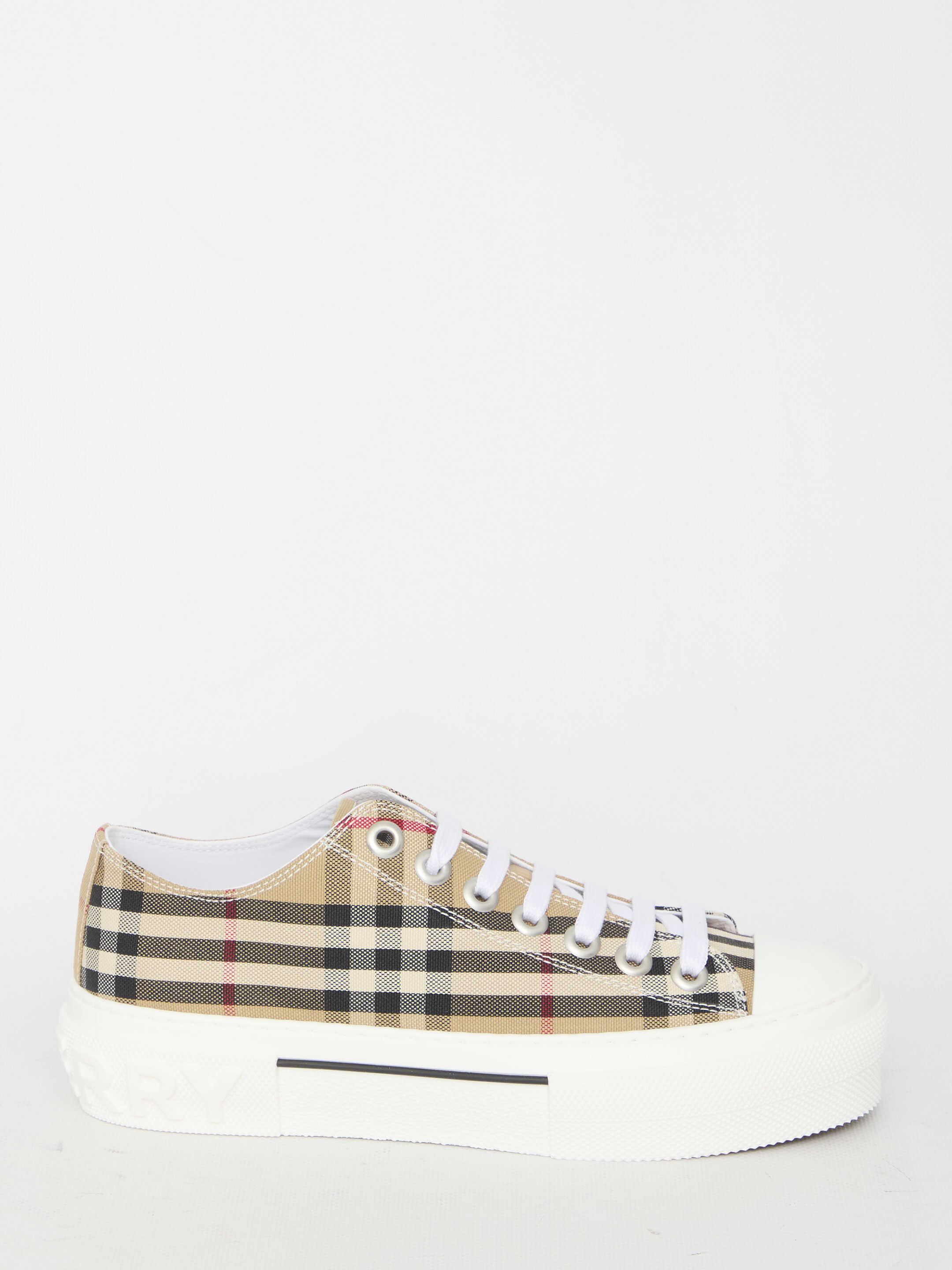 Burberry Low Top Check Sneakers BEIGE