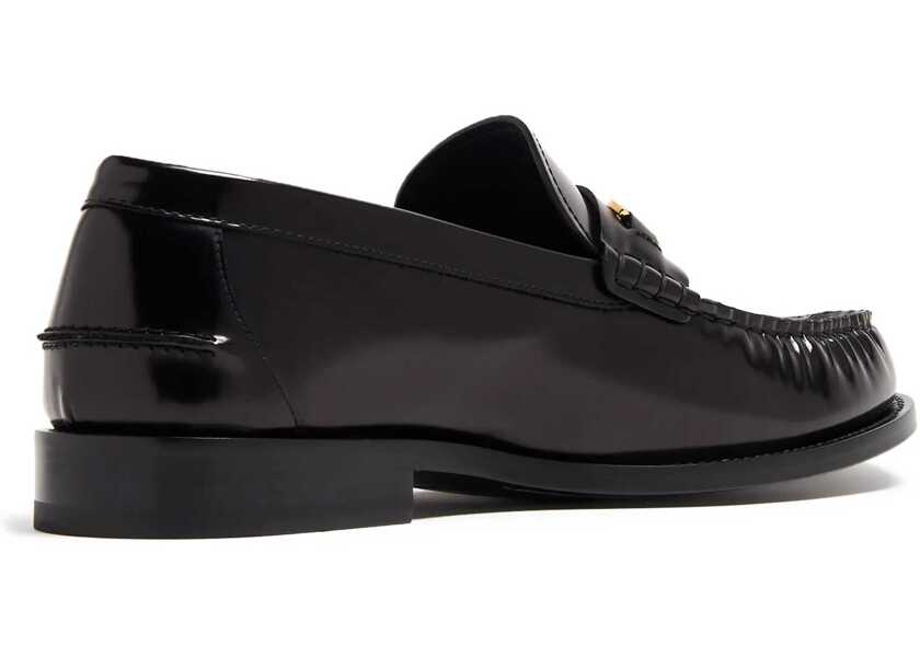 Mocasini Versace Leather Loafers BLACK-VERSACE GOLD Barbati (BM 12369681) 3