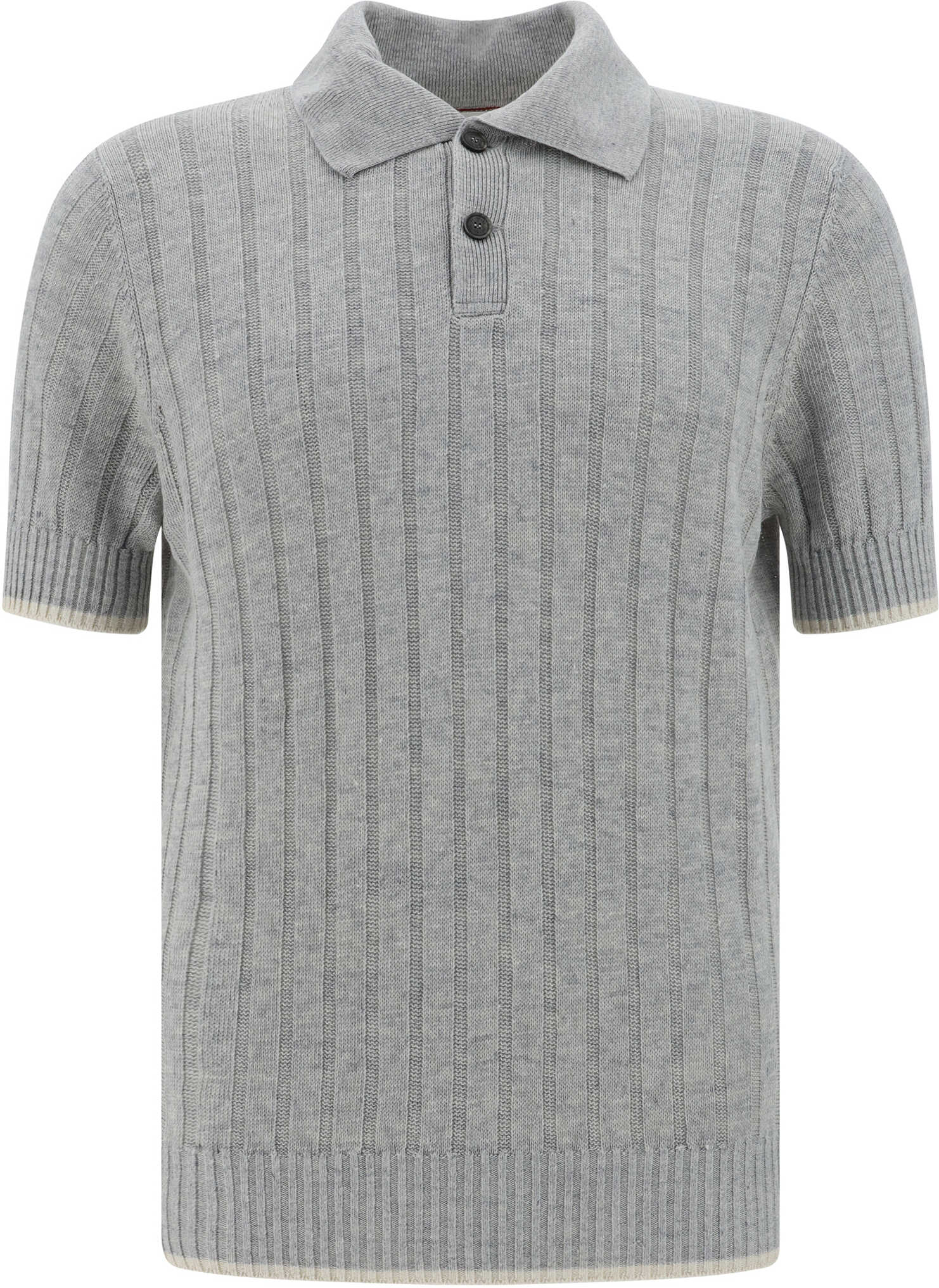 Brunello Cucinelli Polo Shirt GRIGIO CHIARO+CORDA