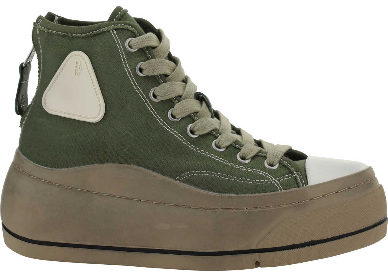 R13 Kurt Sneakers OLIVE SATEEN