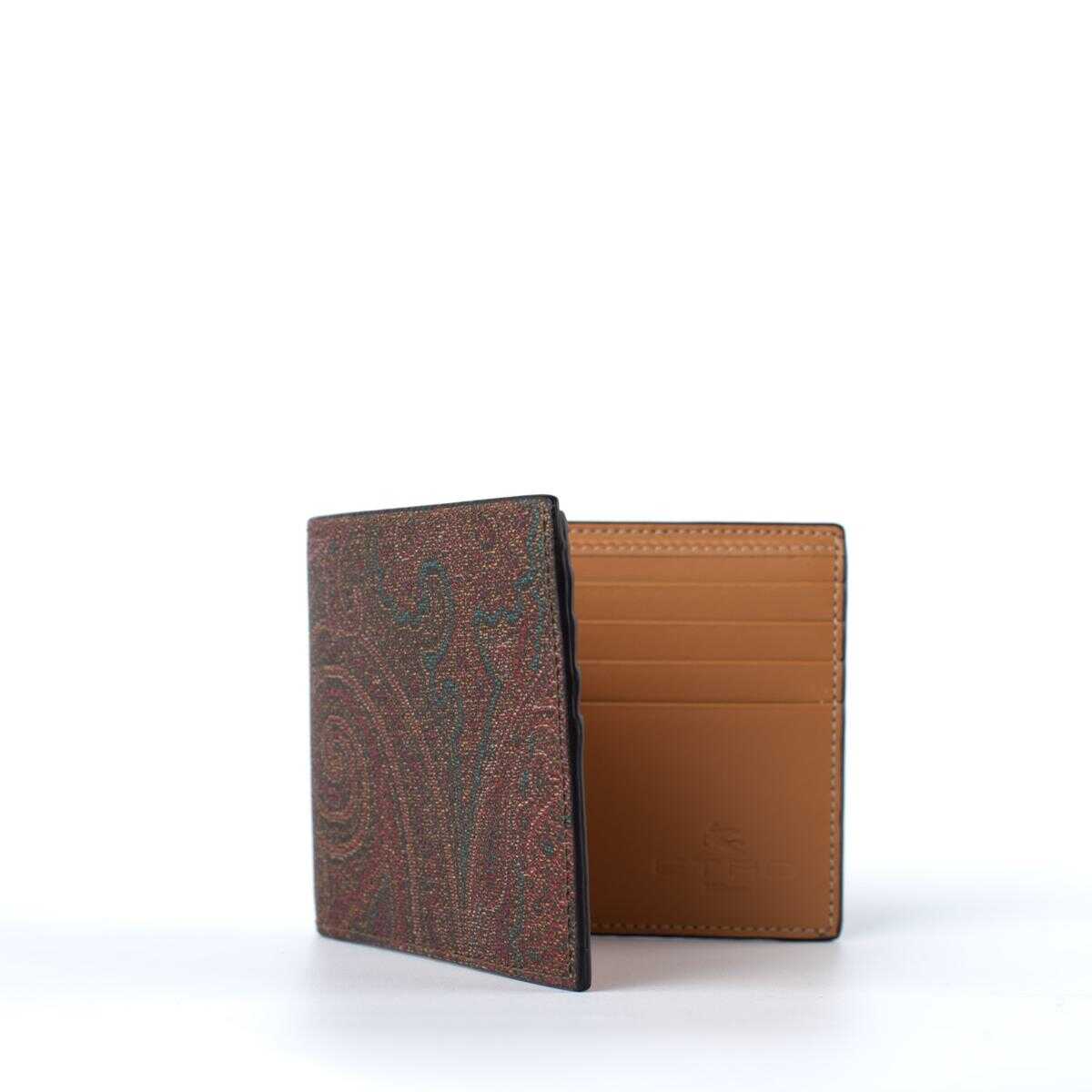 ETRO ETRO Patterned leather wallet BROWN