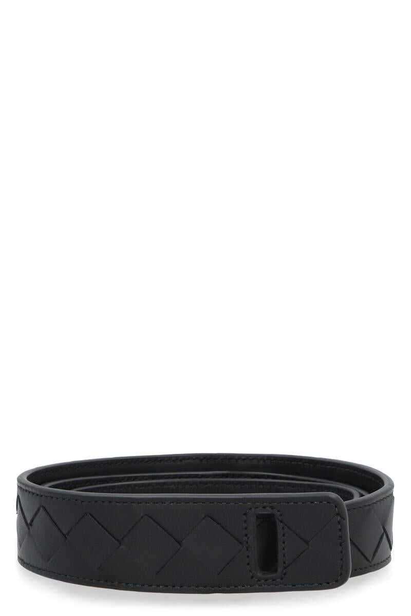 Bottega Veneta BOTTEGA VENETA LEATHER BELT BLACK