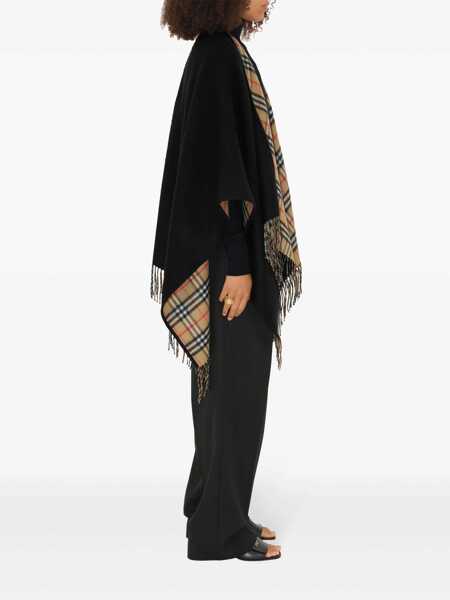Geci Burberry Burberry Check Wool Reversible Cape Black Femei (BM 12373218) 3