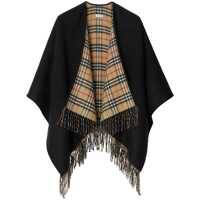 Geci Burberry Check Wool Reversible Cape Femei