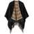 Burberry Burberry Check Wool Reversible Cape Black