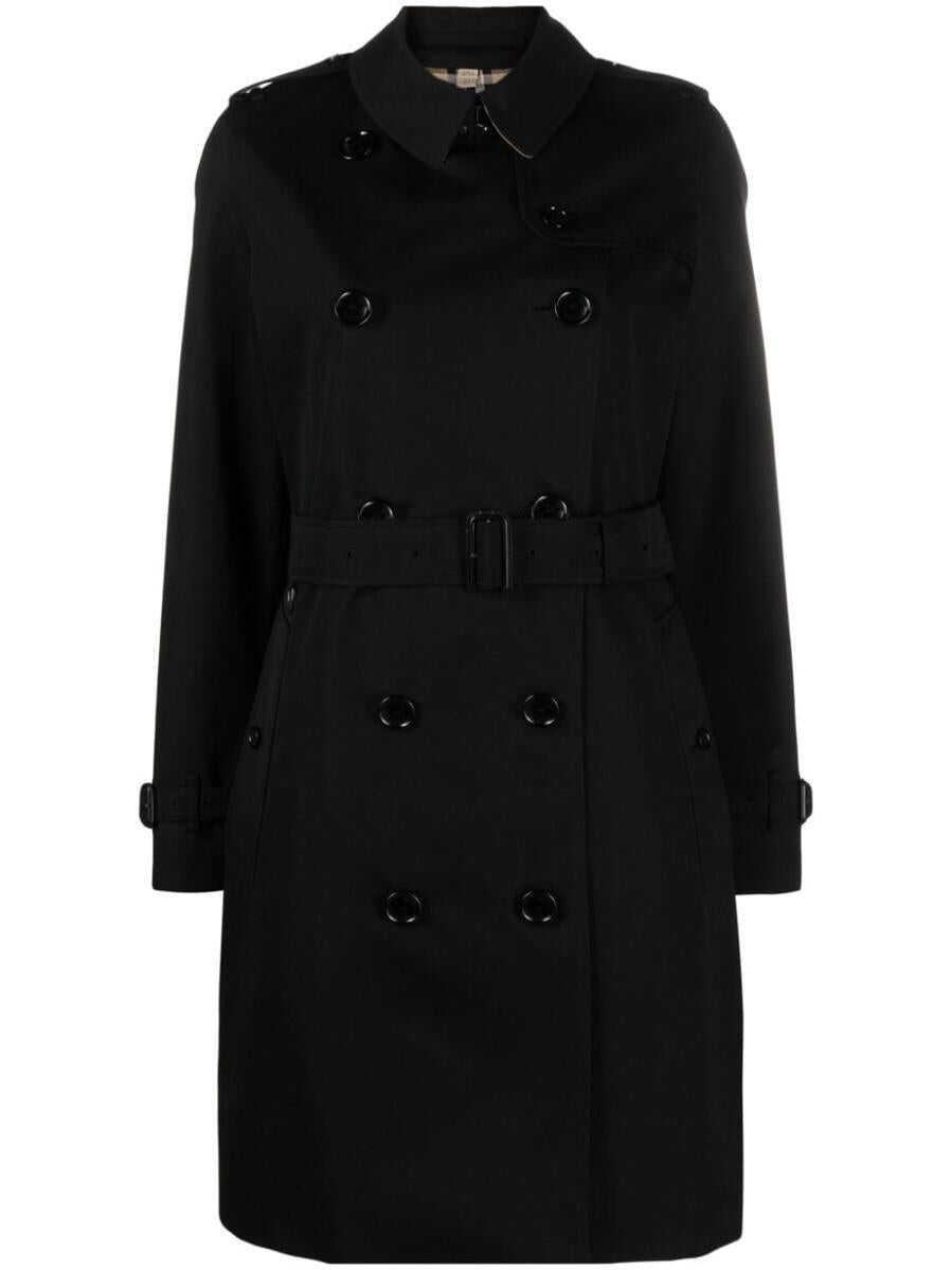 Burberry BURBERRY Kensington cotton trench coat BLACK