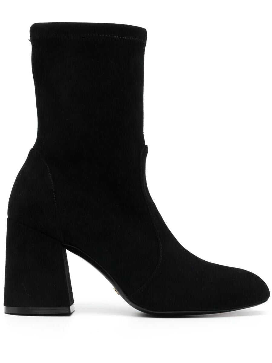 Stuart Weitzman STUART WEITZMAN FLAREBLOCK 85 STR BOOTIE SHOES Black