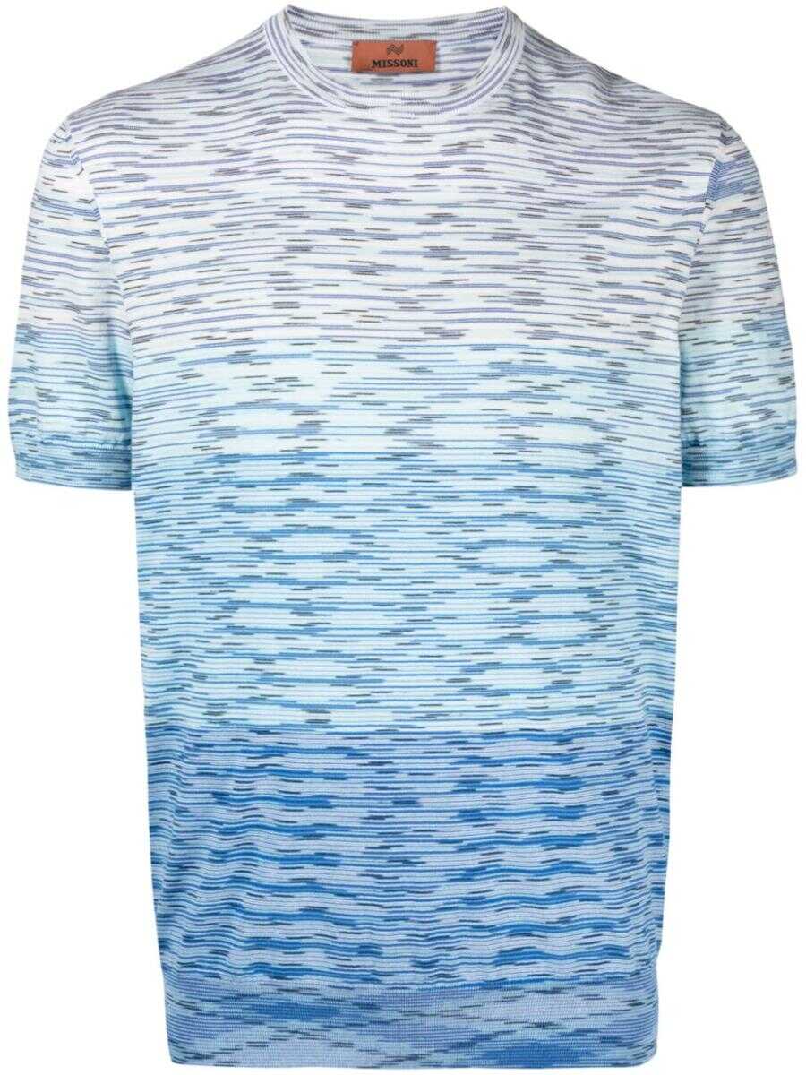 MISSONI BEACHWEAR MISSONI Tie-dye print cotton t-shirt BLUE