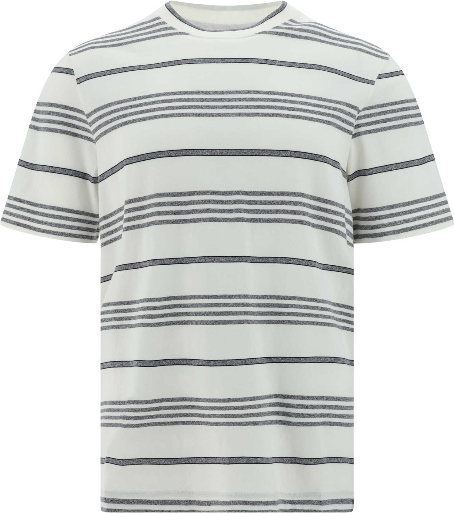 Brunello Cucinelli T-Shirt OFF WHITE/GRIGIO/BLU