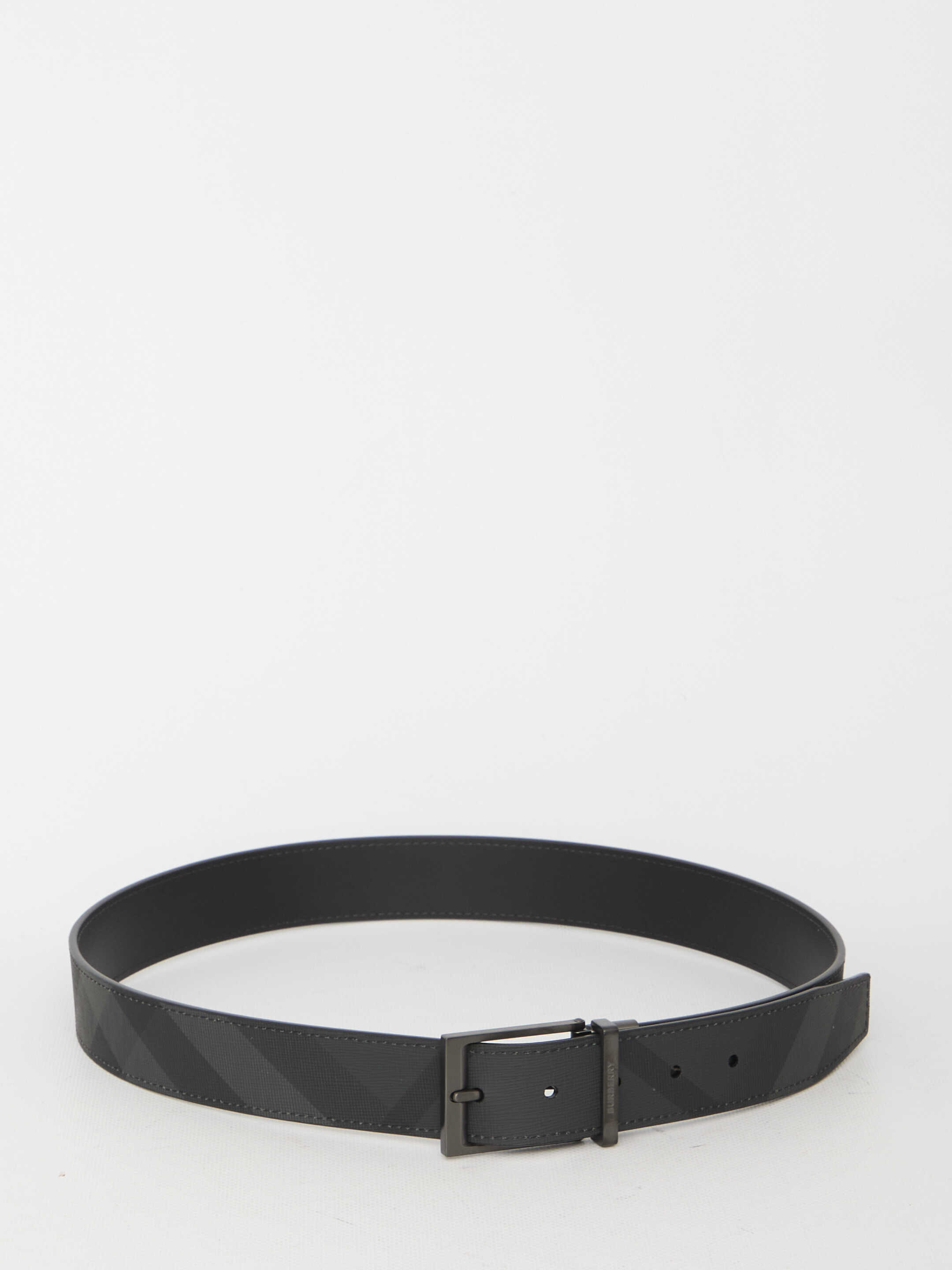 Burberry Check Reversible Belt GREY