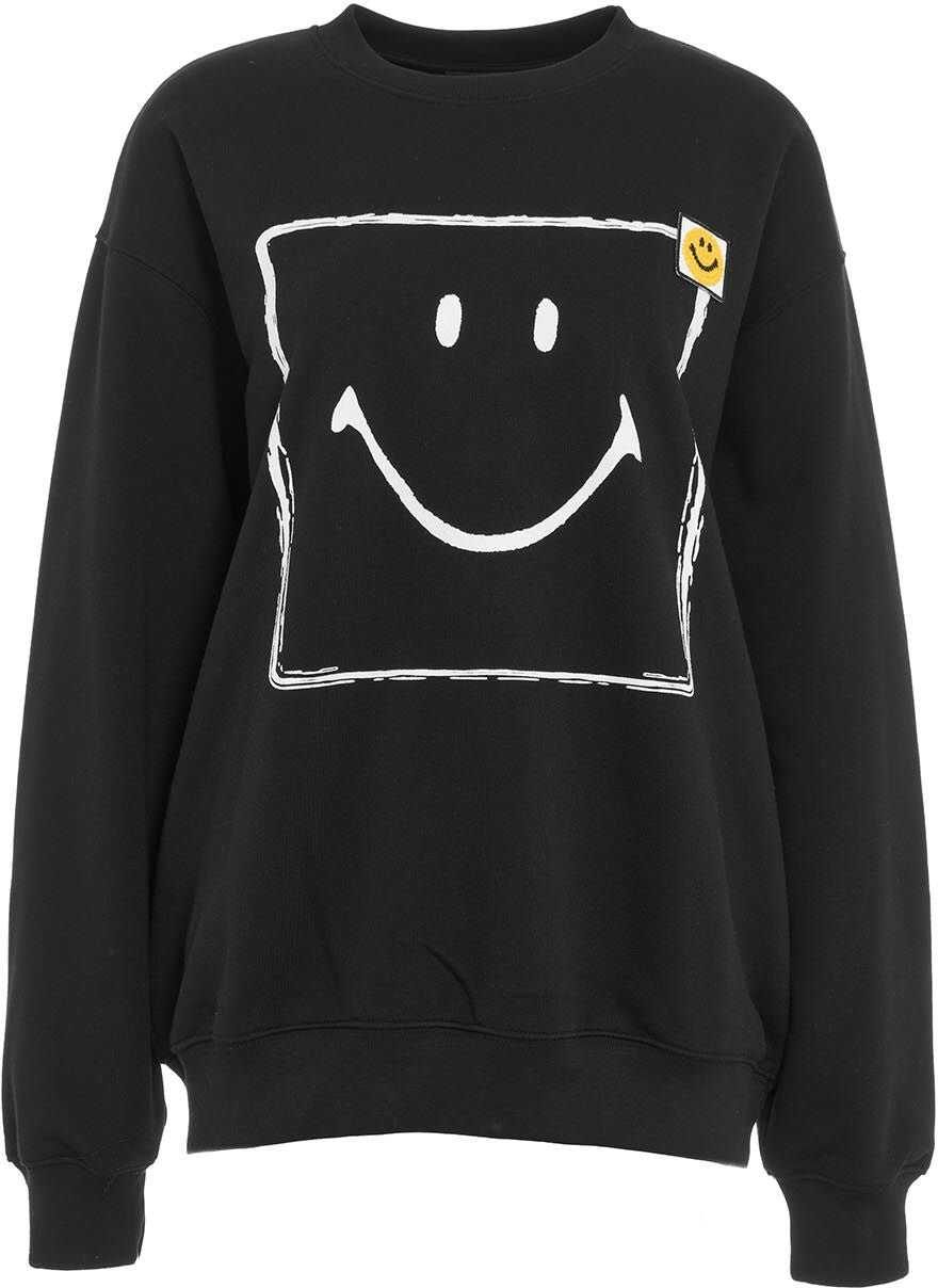 JOSHUAS Sweater with embroidery and print Black