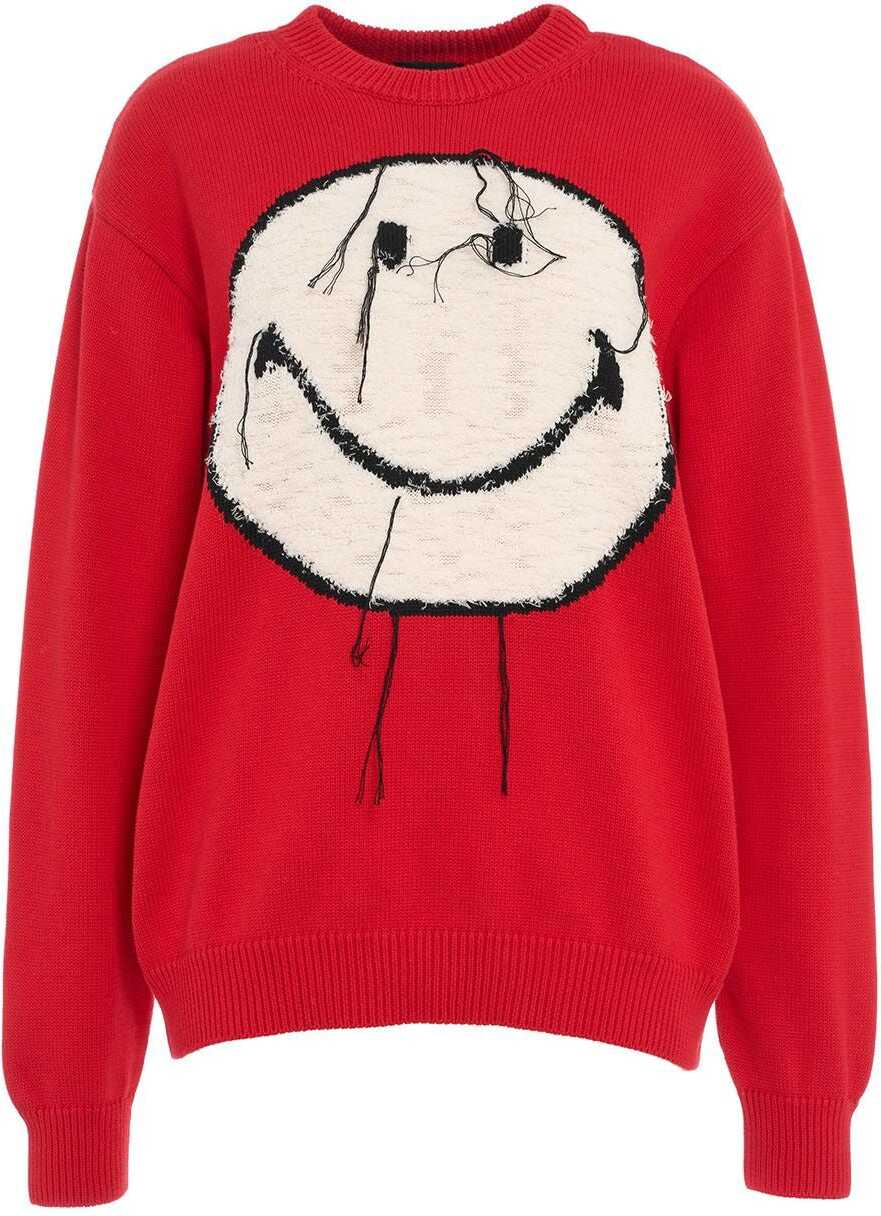 JOSHUAS Knit sweater with embroidered logo Red