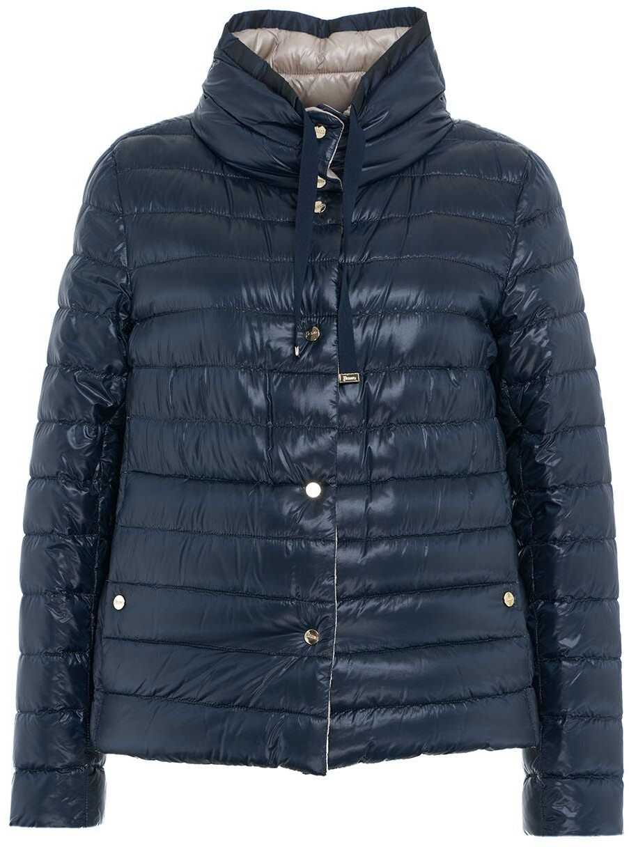 Herno Quilted down jacket Blue